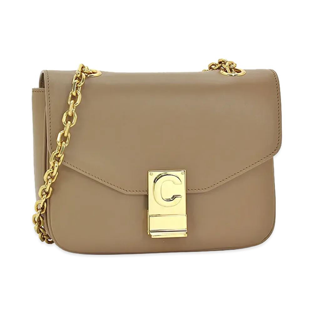 CELINE Women's Shoulder Bag Chain Bag Small C "Light Camel"