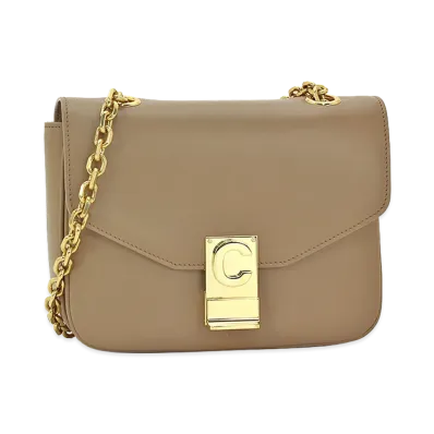 CELINE Women's Shoulder Bag Chain Bag Small C "Light Camel"