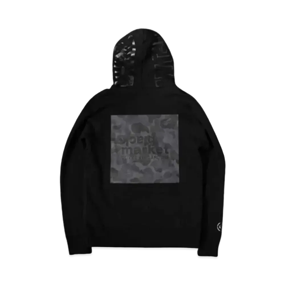 COMME des GARCONS  BLACKMARKET A BATHING APE SHARK HOODIE "Black"