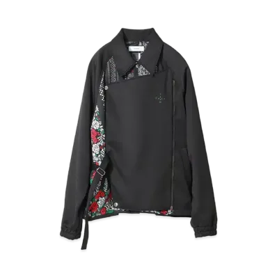 FACETASM x CS case study Double Breasted Jersey Coach Jacket "Black"