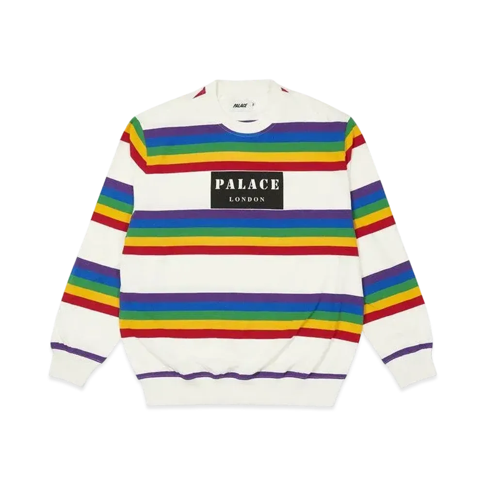 PALACE RAINBOW STRIPE LONGSLEEVE "White"