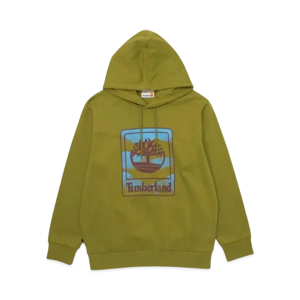Timberland Men's Outdoor Graphic Brush Back Hooded "Guacamole"