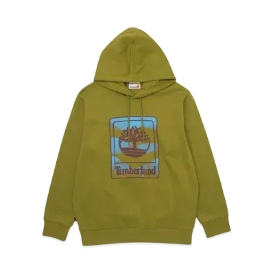 Timberland Men's Outdoor Graphic Brush Back Hooded "Guacamole"