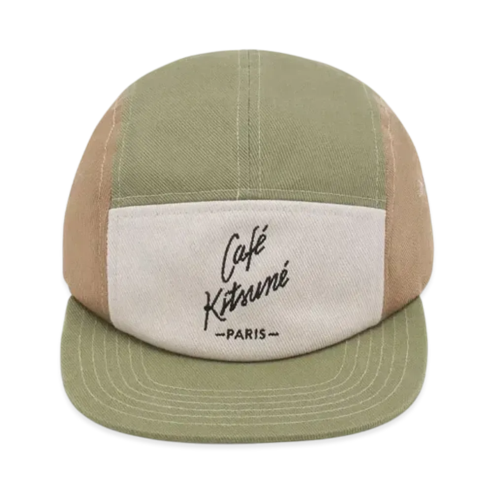 Maison Kitsune Cafe Kitsune Color Block 5P Cap "Tapioca Colorblock"