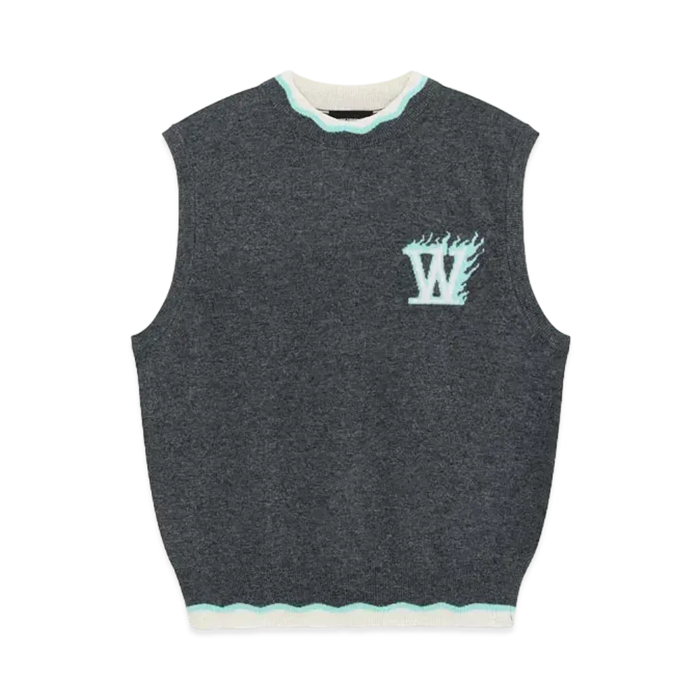 WE11DONE Logo Knit Vest "Black"