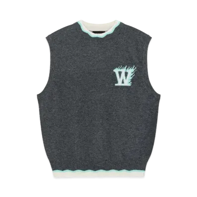 WE11DONE Logo Knit Vest "Black"