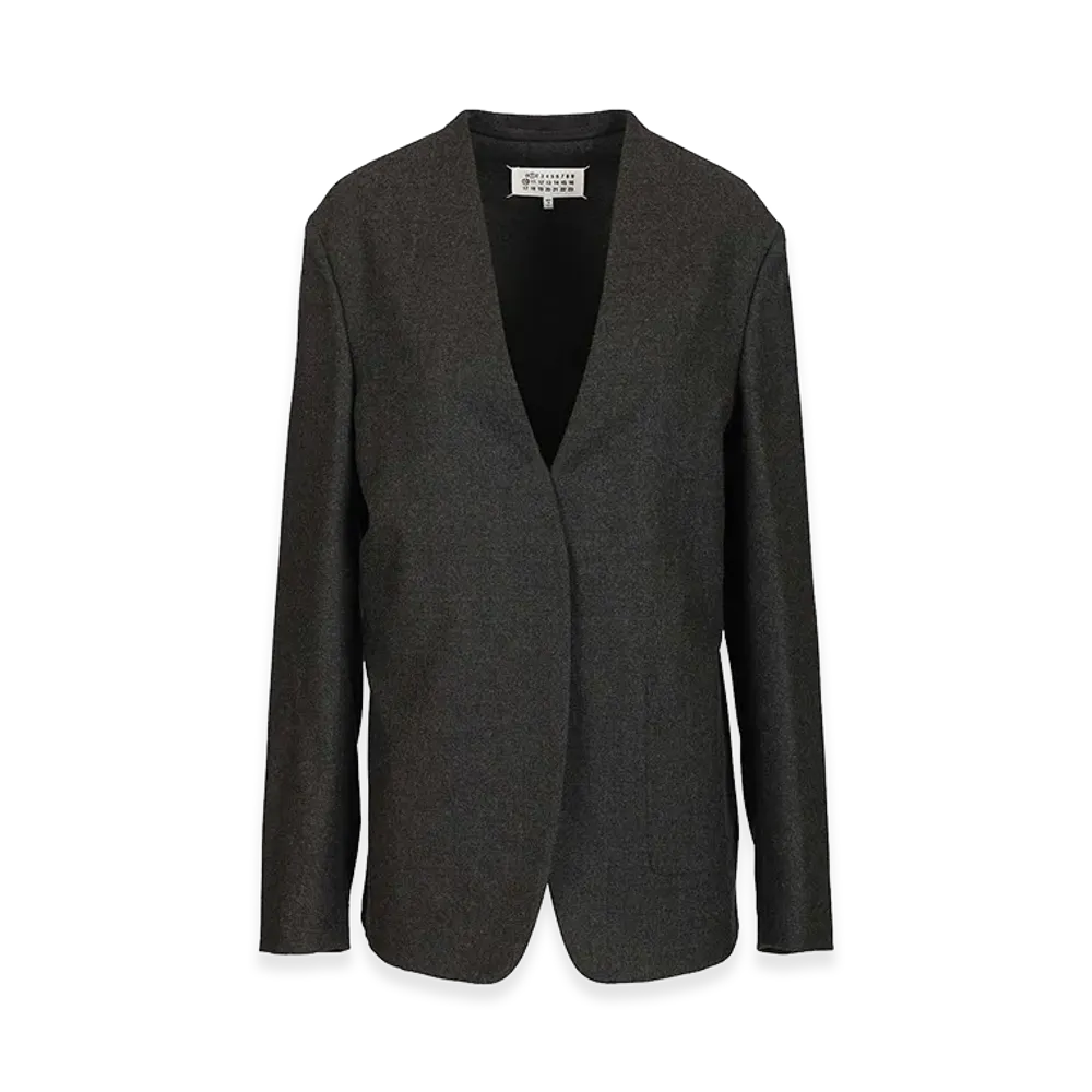 Maison Margiela Women's Minimal Wool Jacket "Gray"