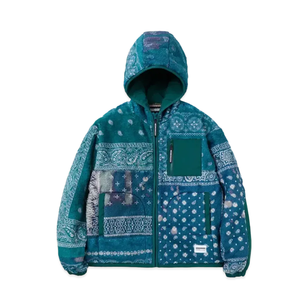 NEIGHBORHOOD Bandana Pattern Fleece Jacket "Green"