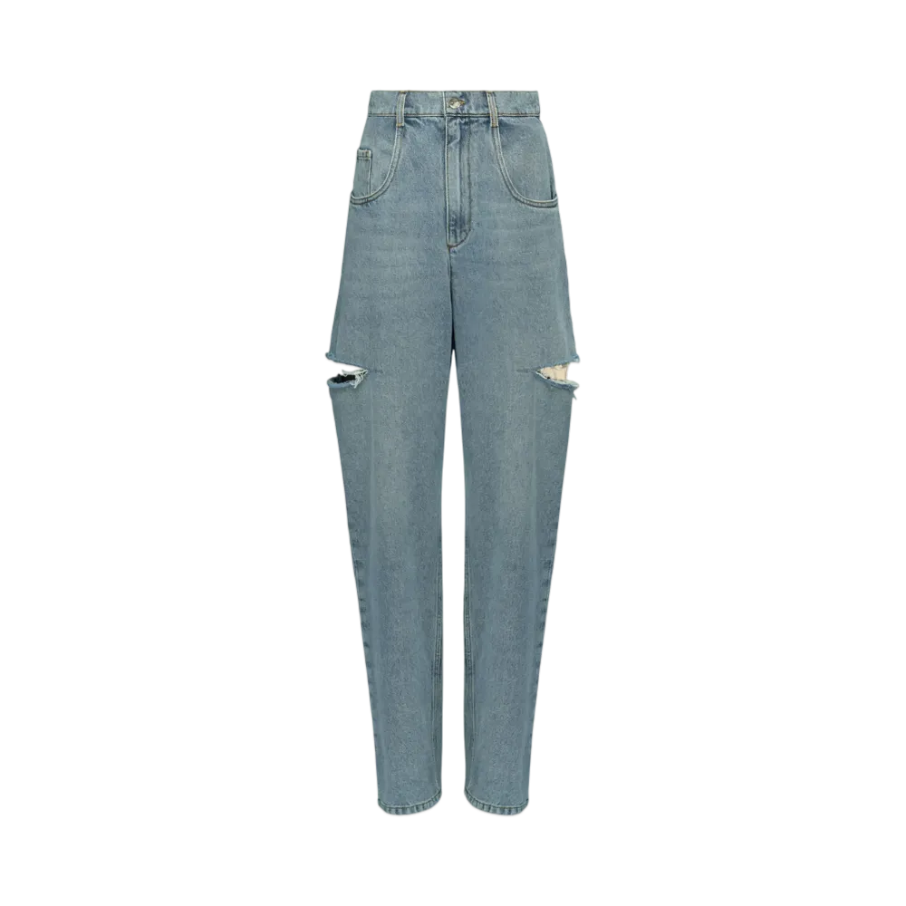 Maison Margiela Women's Denim Jeans with Slash Details "Blue Jeans"