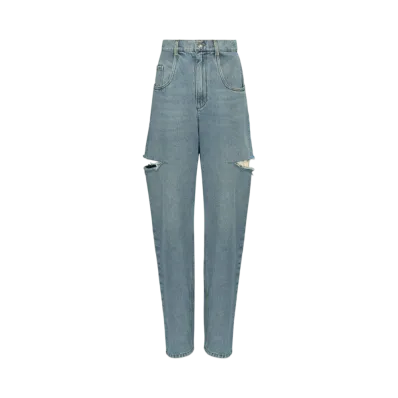 Maison Margiela Women's Denim Jeans with Slash Details "Blue Jeans"
