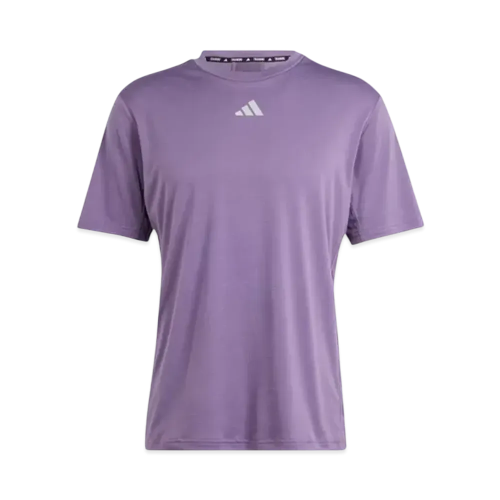 adidas Hiit Workout Three Stripes Short Sleeve T-shirt "Shadow Violet"