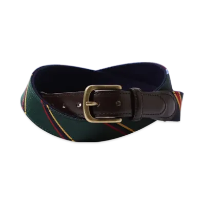 BEAMS Leather Tab Ribbon Belt "Panel"