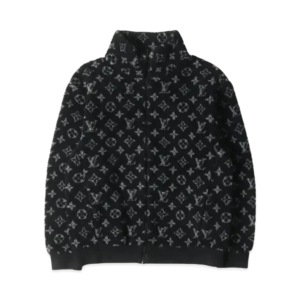 Louis Vuitton Monogram Jacquard Fleece Jacket "Noir"