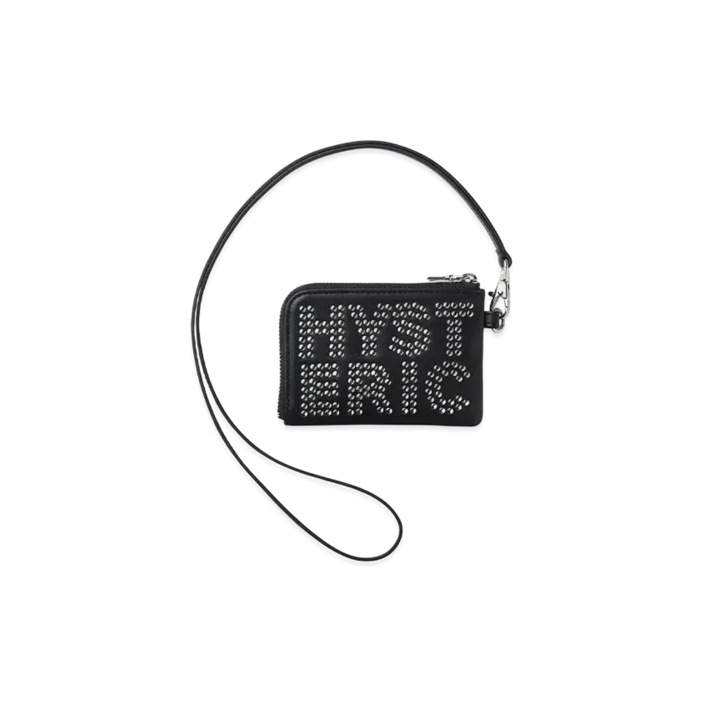 HYSTERIC GLAMOUR Logo Stud Coin Purse "Black"