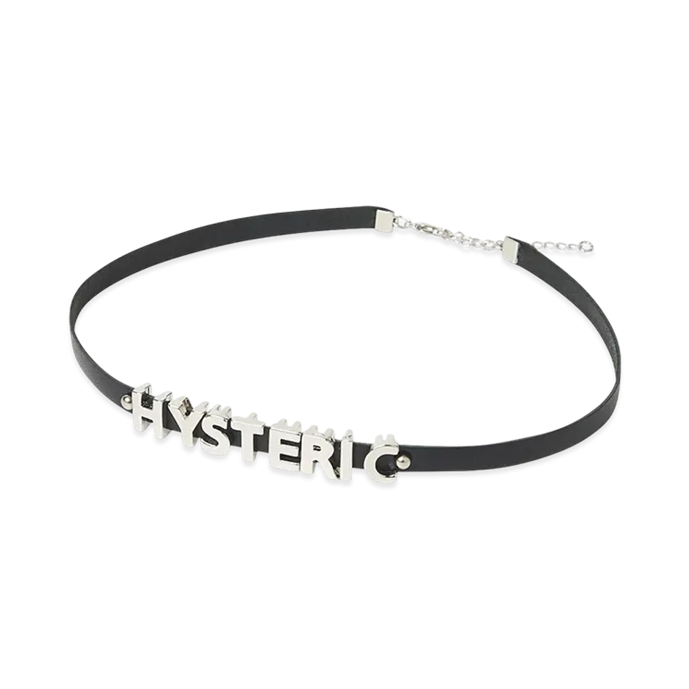 HYSTERIC GLAMOUR Metal Symbol Logo Choker "Black"