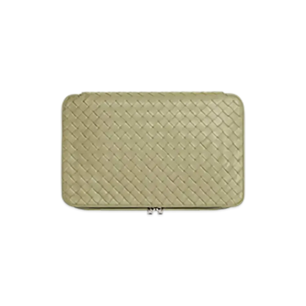 Bottega Veneta Intrecciato Small Packing Cube "Travertine"