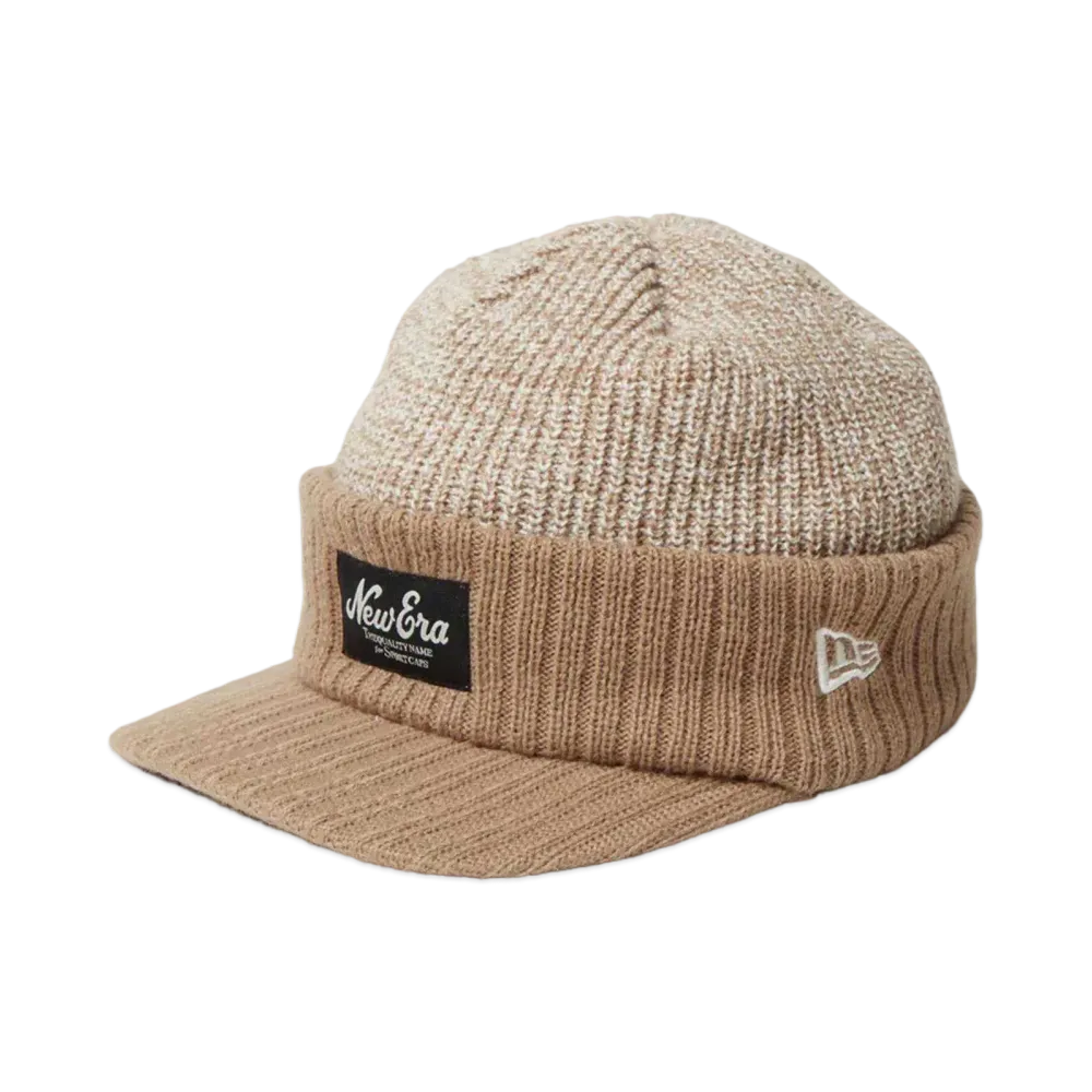 NEW ERA Golf Visor Knit Woven Patch "Beige/Off White"