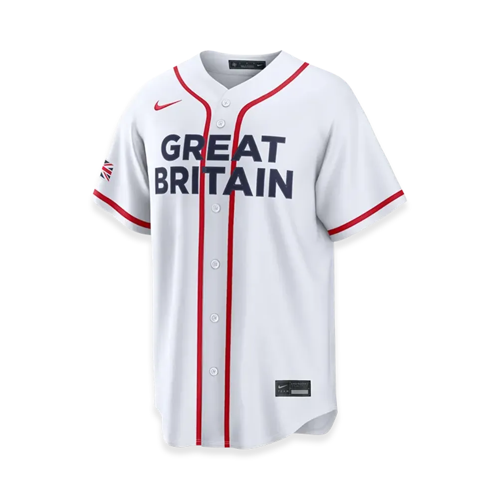 Nike 2026WBC World Baseball Classic Great Britain Baseball Home Stadium Jersey "White"