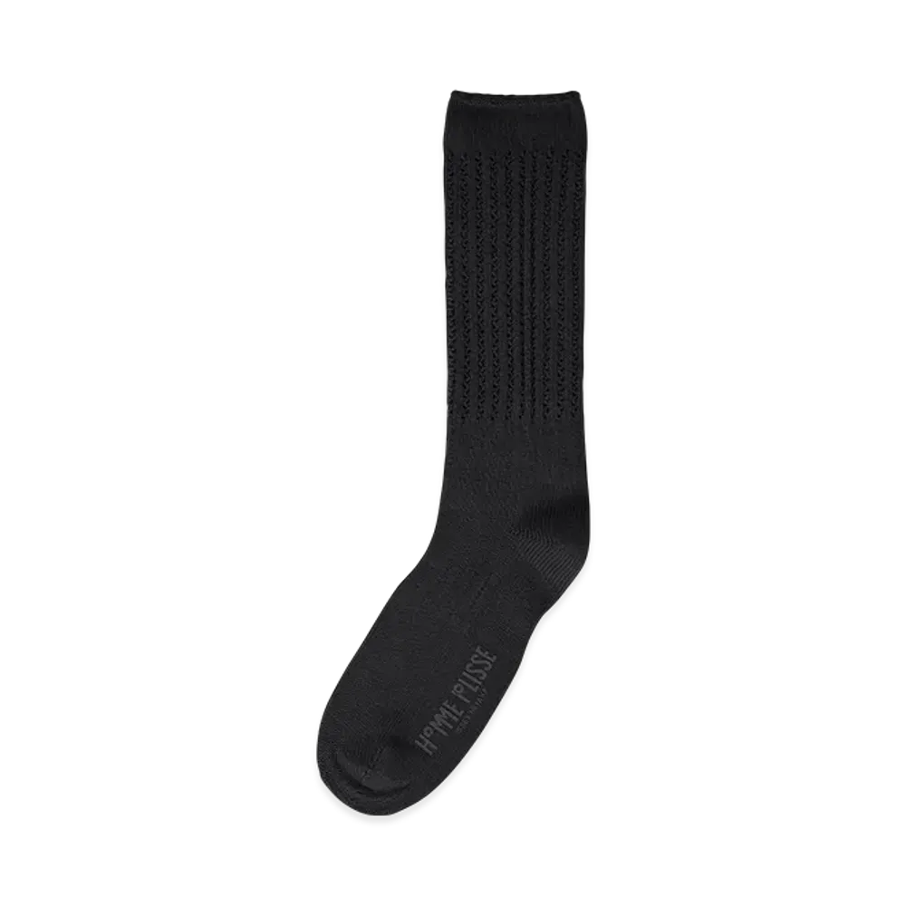 HOMME PLISSE ISSEY MIYAKE Lace Mesh Socks "Black"