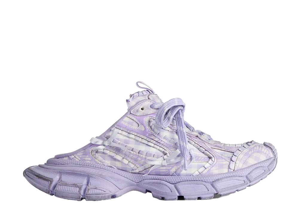 BALENCIAGA Women's 3XL Check Mule "Lilac"