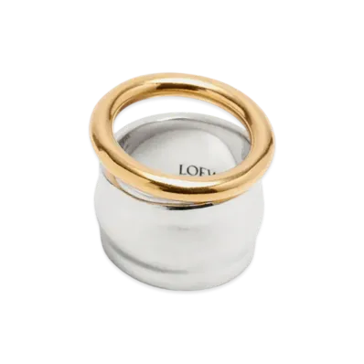 LOEWE Nappa Knot Ring "Silver/Gold"