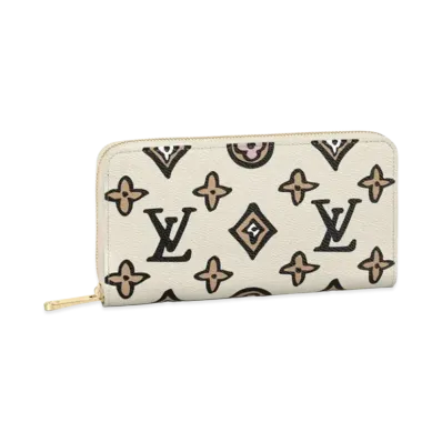 Louis Vuitton Zippy Wallet Wild at Heart "Creme"