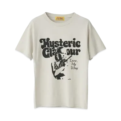 HYSTERIC GLAMOUR Love My Way T-Shirt "Beige"