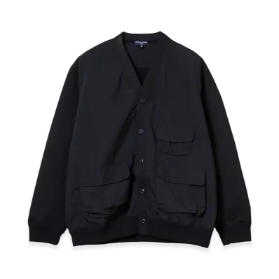 COMME des GARCONS HOMME Cotton Mercerized Fleece Cardigan "Black"