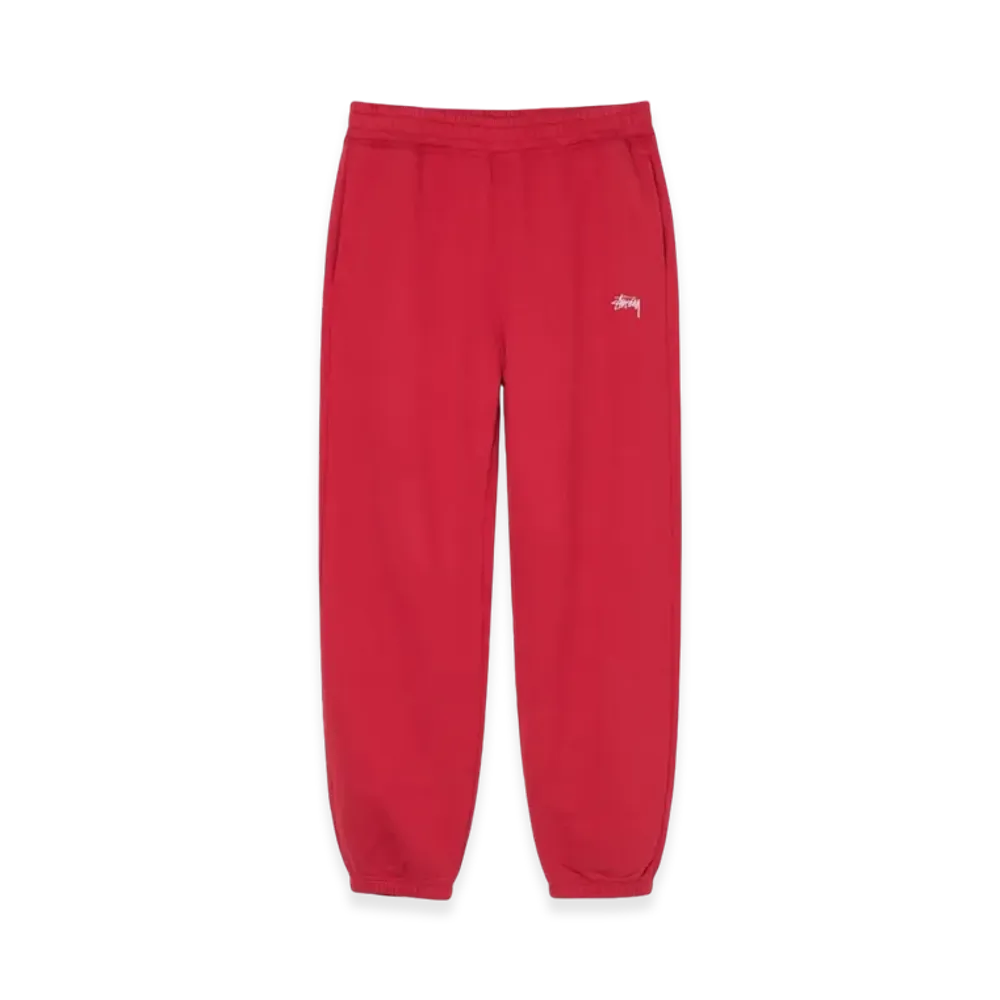 Stussy Overdyed Stock Logo Pants "Red"