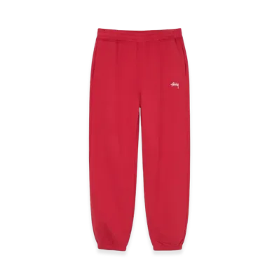 Stussy Overdyed Stock Logo Pants "Red"