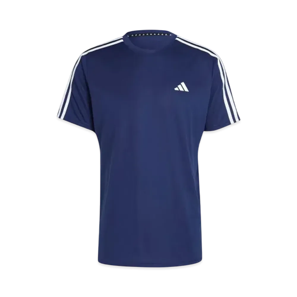 adidas Train Essentials Three Stripes Training Short Sleeve T-Shirt "Dark Blue/White"