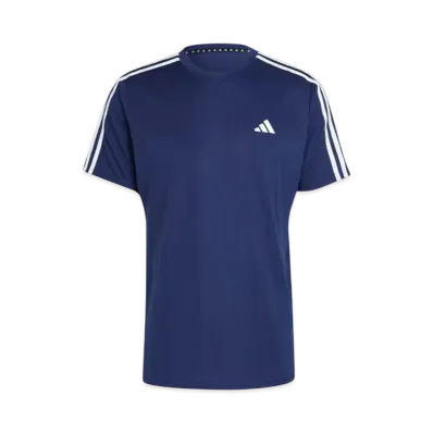 adidas Train Essentials Three Stripes Training Short Sleeve T-Shirt "Dark Blue/White"