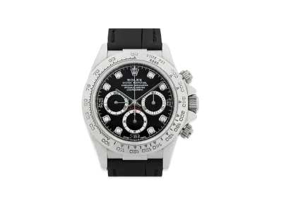ROLEX Cosmograph Daytona 8P Diamonds "Black/White Gold"