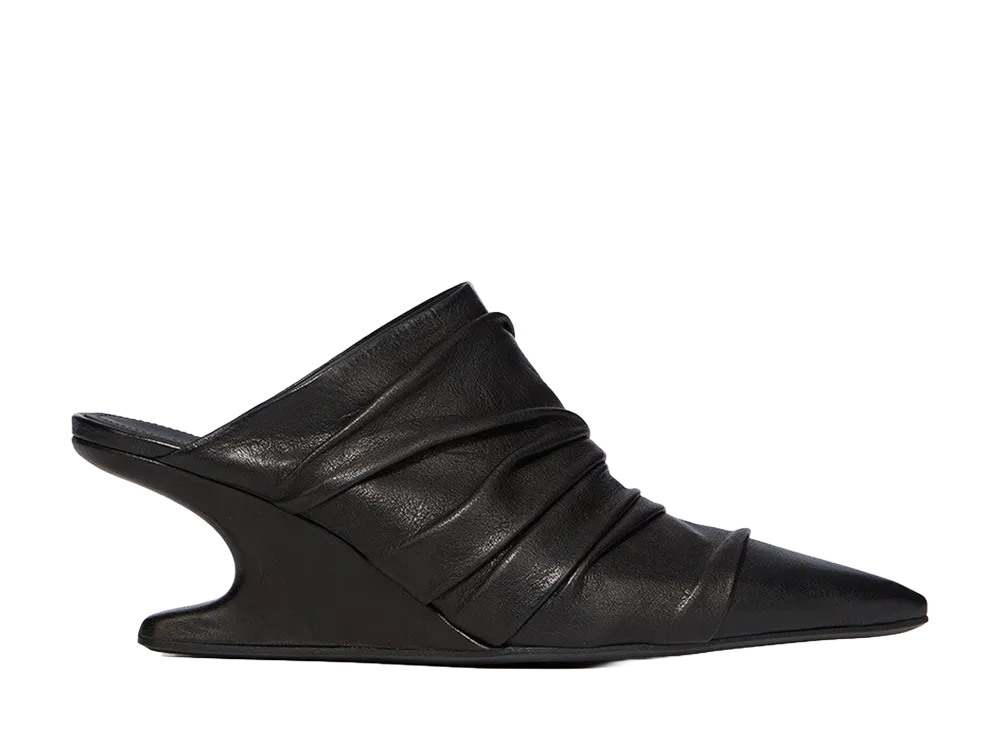 Rick Owens Women's SS26 Cantilever 6 Sharp Sabot Washed Lamb "Black"