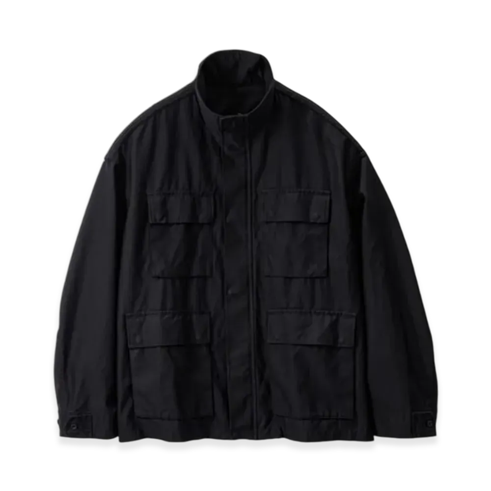 Graphpaper Cotton Cupro Back Satin Military Jacket "Black"