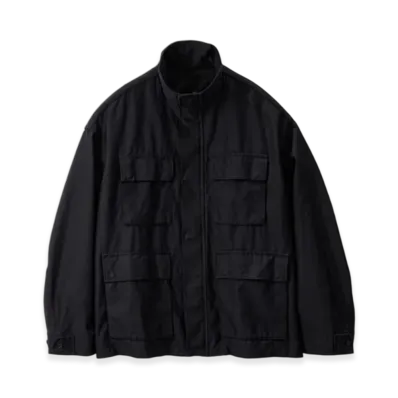 Graphpaper Cotton Cupro Back Satin Military Jacket "Black"