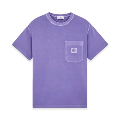 Stone Island 21957 Fissato Treatment Short Sleeve Organic Cotton T-Shirt - 24SS "Lavender"