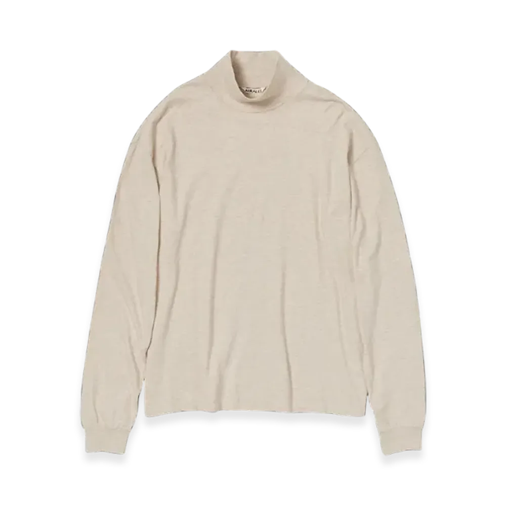AURALEE Seamless Hi Neck L/S T-Shirt "Top Brown"