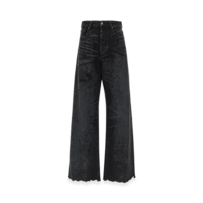 Diesel Women's Denim Wide-Leg Jeans "Black"