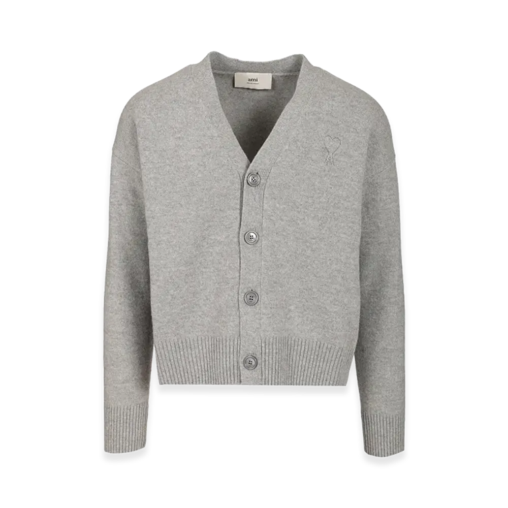 AMI PARIS De Coeur Cardigan "Gray"