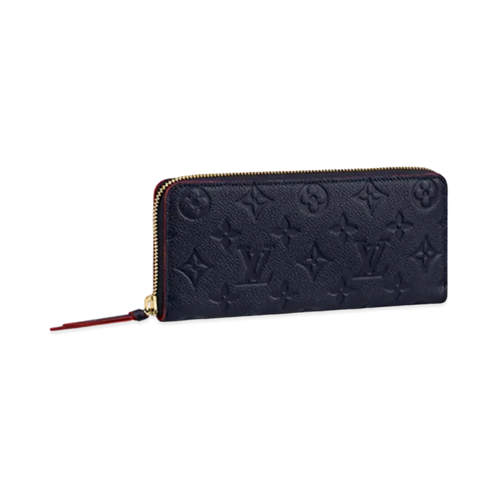Louis Vuitton Monogram Empreinte Clemence Wallet ”Marine Rouge”