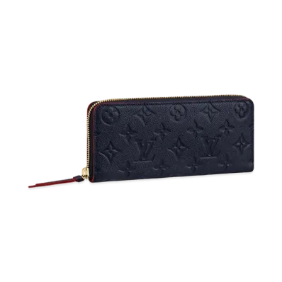 Louis Vuitton Monogram Empreinte Clemence Wallet ”Marine Rouge”