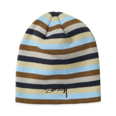 Stussy Skullcap Smooth Stock Striped "Blue"