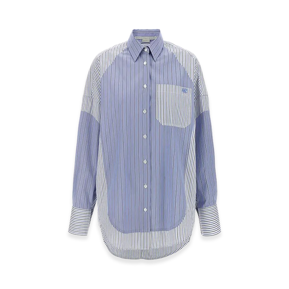 STELLA McCARTNEY Women's Mixed Stripe Shirt "Babyblue"