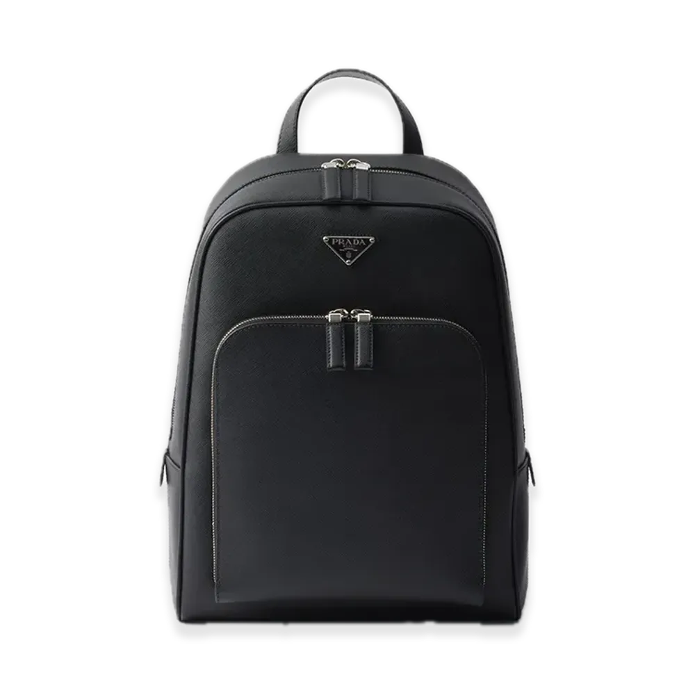 PRADA Saffiano Leather Backpack "Black"