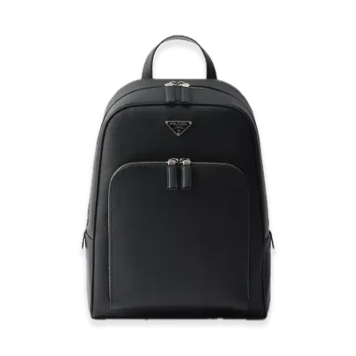 PRADA Saffiano Leather Backpack "Black"