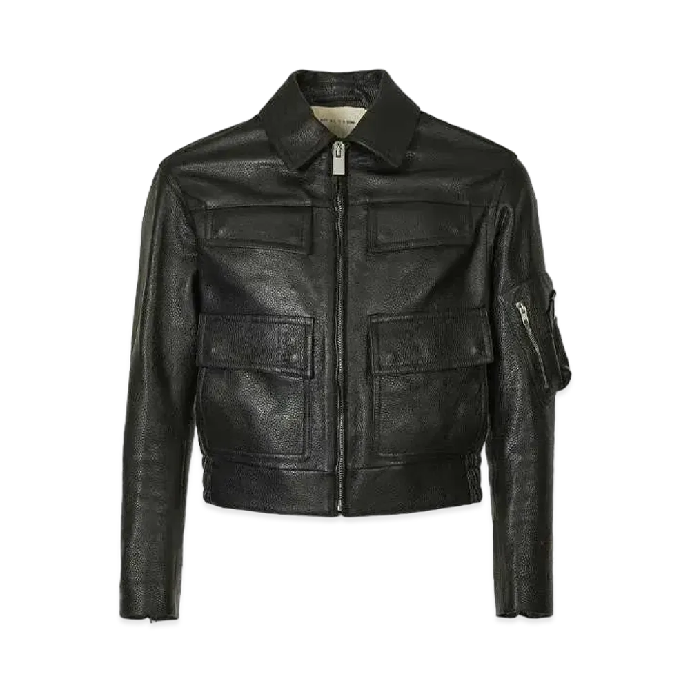 1017 ALYX 9SM Black Leather Police Jacket "Black"