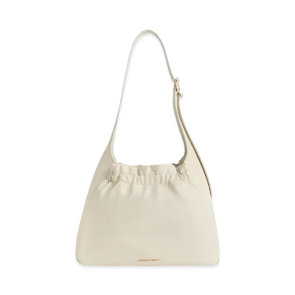 CHARLES & KEITH Brigitte Ruched Hobo Bag "Cream"