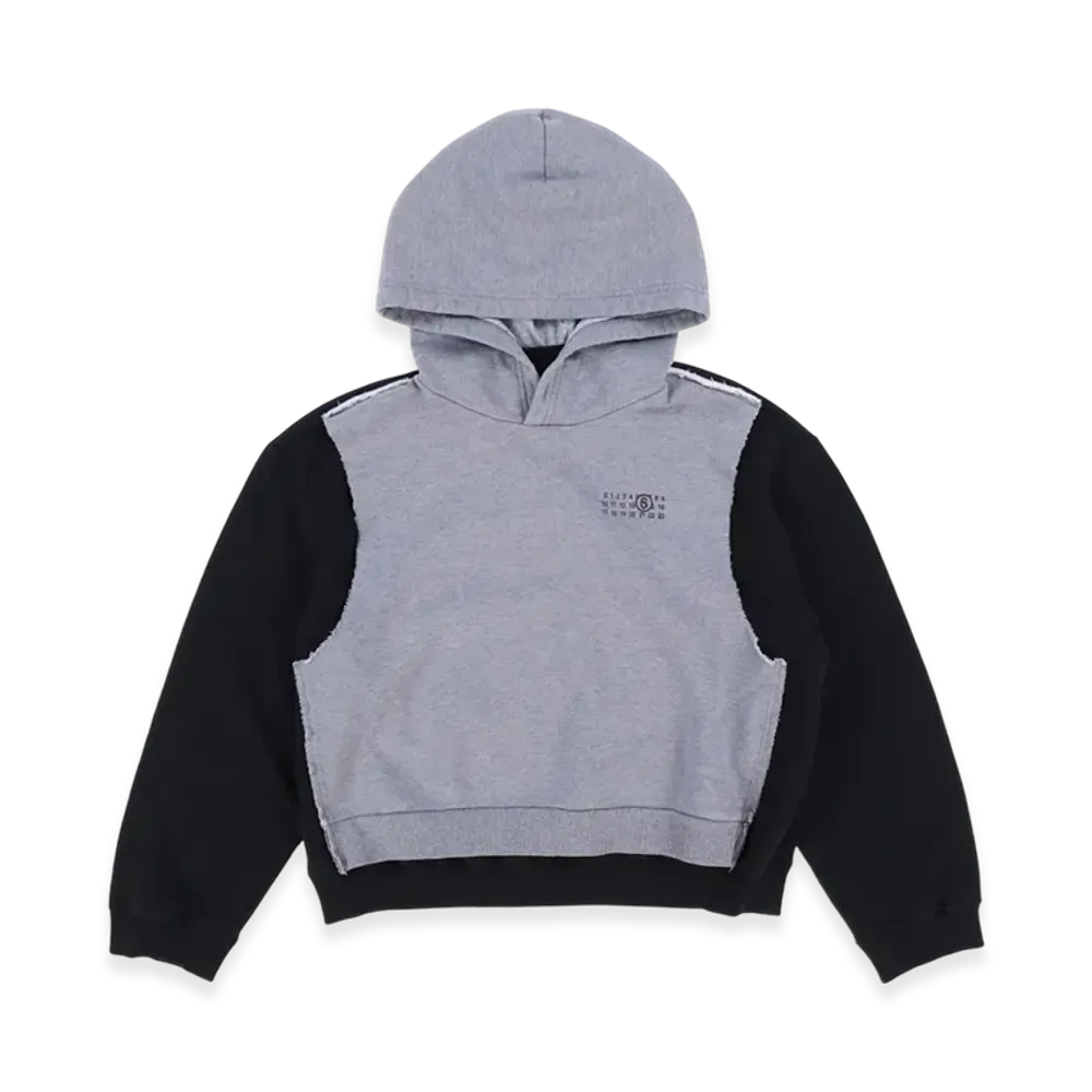 MM6 Maison Margiela Logo Hooded Sweatshirt "Black/Grey"