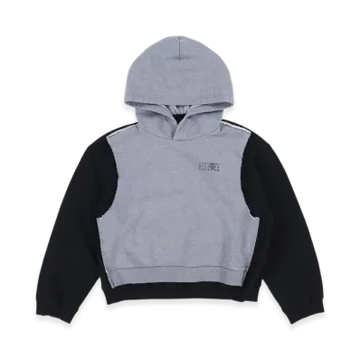 MM6 Maison Margiela Logo Hooded Sweatshirt "Black/Grey"